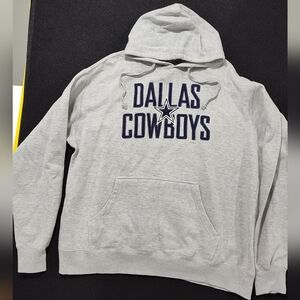 NFL Dallas Cowboys Authentic Men's Hooded Gray Sweatshirt Size 2XL